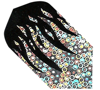 Black/Silver Flames 2D/3D Slim Flight