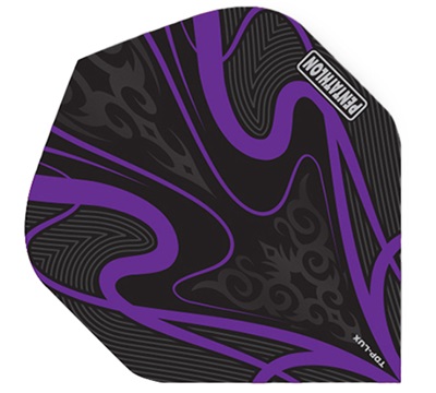 Pentathlon TDP Lux Dart Flights – Black & Purple – Standard