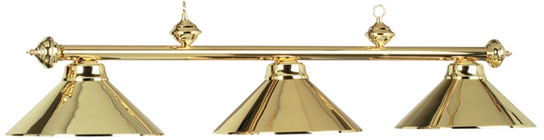 Polished Brass Light W/3 Shades