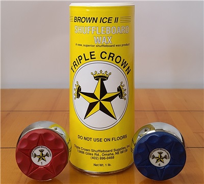 Brown Ice II Shuffleboard Wax  #6 Speed: Moderate brown wax for 14-22' boards