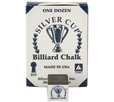 Black Silver Cup Billiard Chalk – Box/12