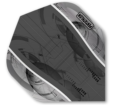 Pentathlon Silver Edge Dart Flights – Grey