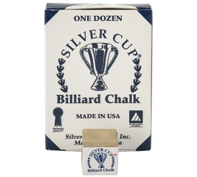 Brown Silver Cup Billiard Chalk – Box/12