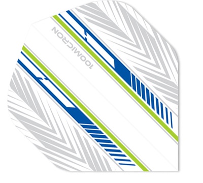 Mueller's 100 Micron Dart Flights – Green & Blue Feather – Standard