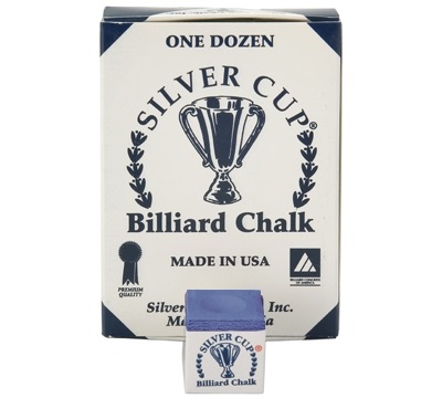 Blue Silver Cup Billiard Chalk – Box/12
