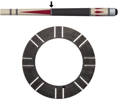 Black/Silver 8-Pair Dash A-Joint Ring