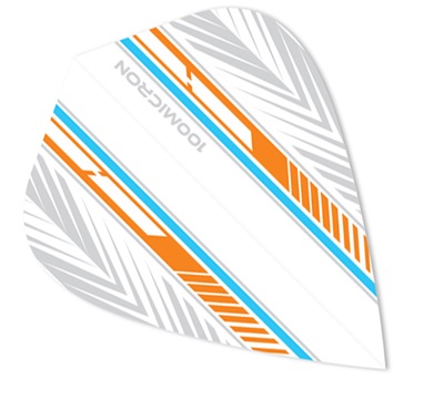 Mueller's 100 Micron Dart Flights – Blue & Orange Feather – Kite