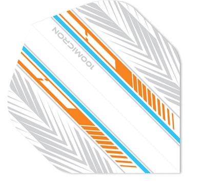 Mueller's 100 Micron Dart Flights – Blue & Orange Feather – Standard