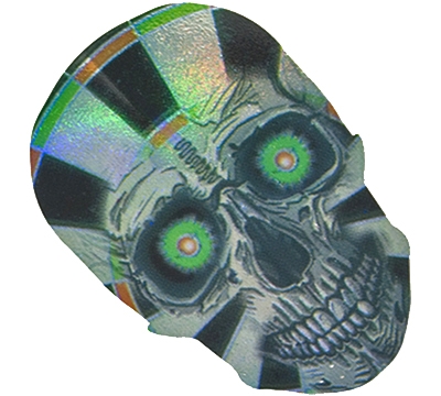 Skull/Green Eyes 2D/3D Slim Flight