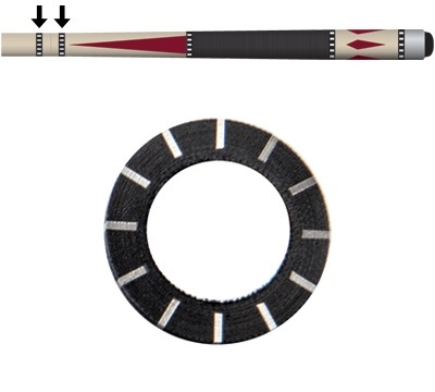 Black/Silver 12 Dash Shaft/Joint Ring