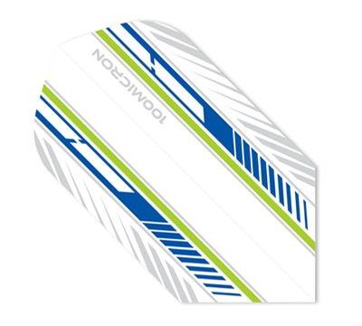 Mueller's 100 Micron Dart Flights – Green & Blue Feather – Slim