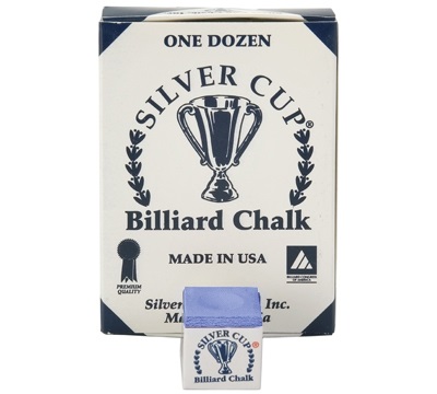 Electric blue Silver Cup Billiard Chalk – Box/12
