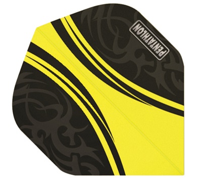 Pentathlon Classic Dart Flights – Yellow & Black Tribal – Standard