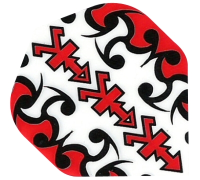 Red/White Black Design Hard Poly Flight