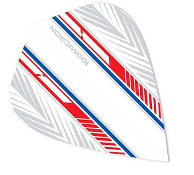 Mueller's 100 Micron Dart Flights – Red & Blue Feather – Kite