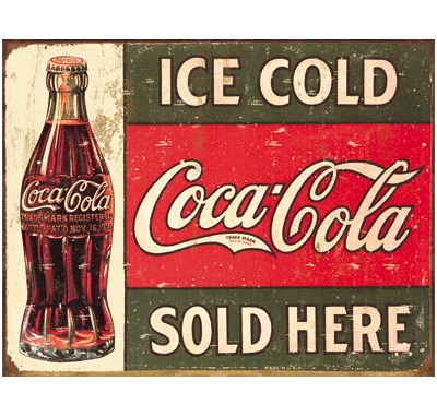 Vintage Coke Metal Sign