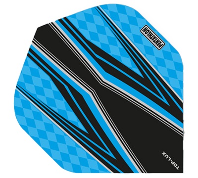 Pentathlon TDP Lux Dart Flights – Cyan & Black – Standard