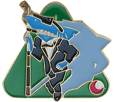 Pool Shark with Cue Pin