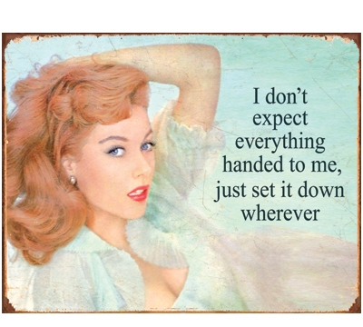 I Don't Expect Metal Sign