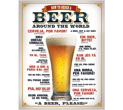 Beer Around The World Metal Sign