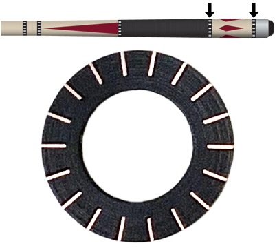 Black/Copper 18 Dash Butt Ring