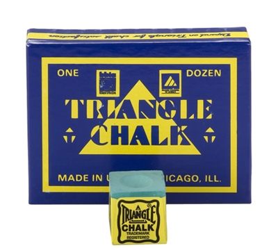 Green Triangle Billiard Chalk – Box/12