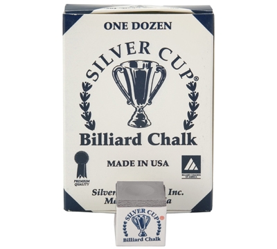 Charcoal Silver Cup Billiard Chalk – Box/12