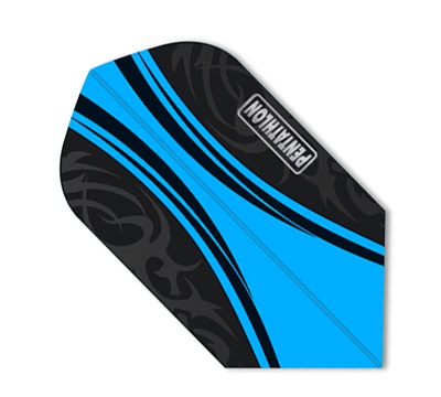 Pentathlon Classic Dart Flights – Cyan & Black Tribal – Slim