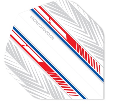 Mueller's 100 Micron Dart Flights – Red & Blue Feather – Standard