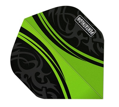 Pentathlon Classic Dart Flights – Green & Black Tribal – Standard