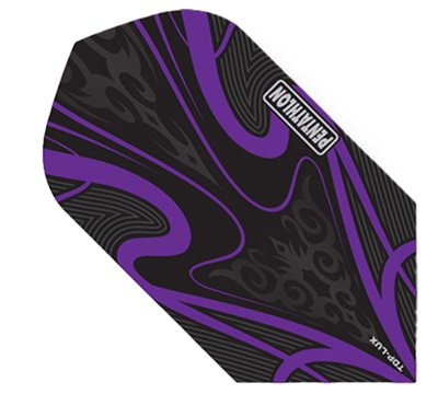 Pentathlon TDP Lux Dart Flights – Black & Purple – Slim
