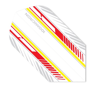 Mueller's 100 Micron Dart Flights – Red & Yellow Feather – Slim