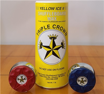 Yellow Ice II Shuffleboard Wax #3 Speed: Faster yellow wax for 9-16' boards