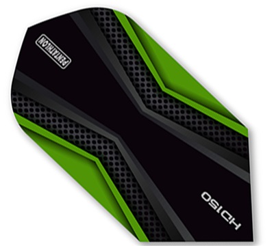 Pentathlon HD150 Dart Flights – Green & Black – Slim