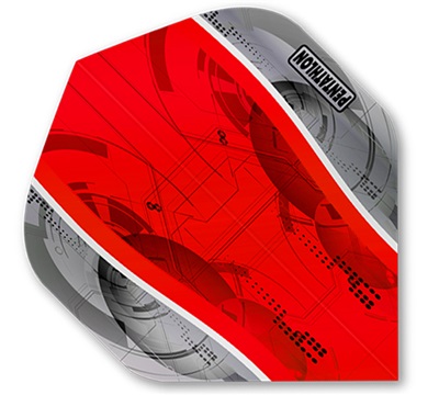 Pentathlon Silver Edge Dart Flights – Red