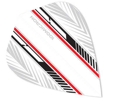 Mueller's 100 Micron Dart Flights – Red & Black Feather – Kite