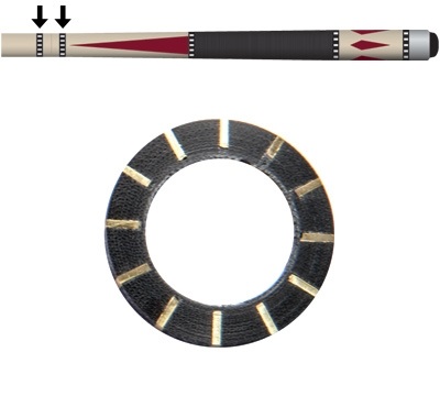 Black/Brass 12 Dash Shaft/Joint Ring