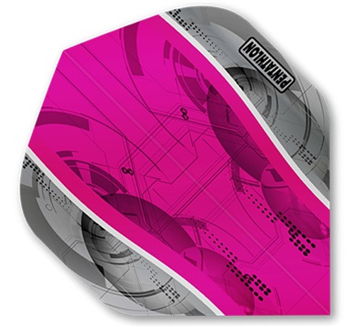 Pentathlon Silver Edge Dart Flights – Magenta