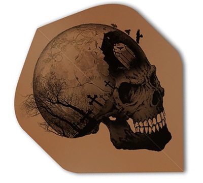 Alchemy Dart Flights – Copper Headstone Skull No. 2 – Standard